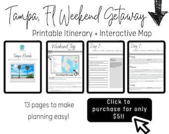 Guía de fin de semana en Tampa, Florida, Itinerario de 3 días en Tampa, ¡Itinerario imprimible de Tampa para llevar contigo!