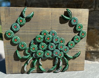 Heineken bottle cap crab