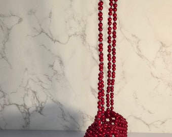 Heart Shaped Bag| Pearl Bag| Beaded Bag| Preciosa Czech Bead