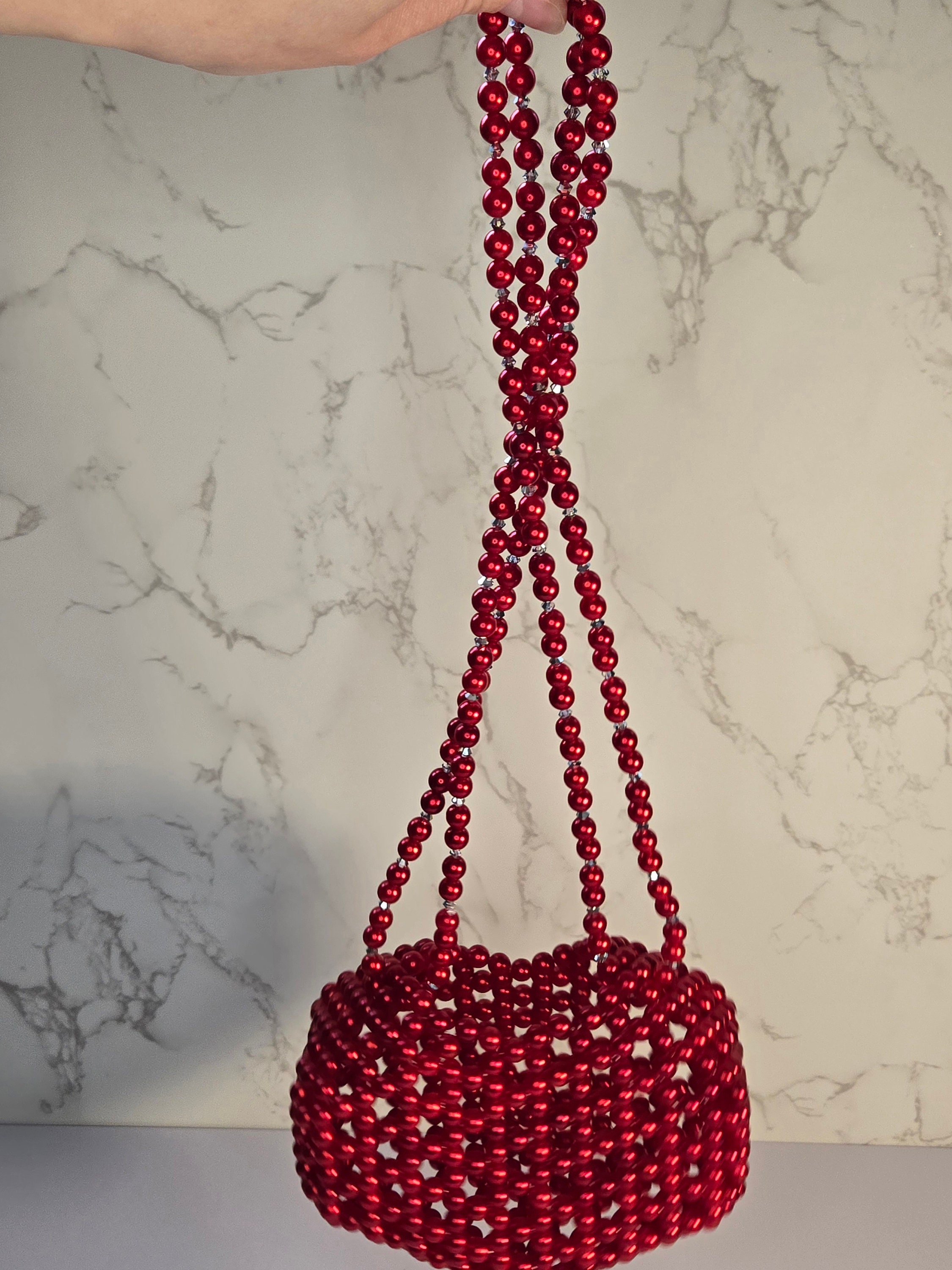 小物 red HUMAN MADE HEART BEADED BAG 小物 red HUMAN MADE HEART BEADED BAG HUMAN MADE HEART BEADED