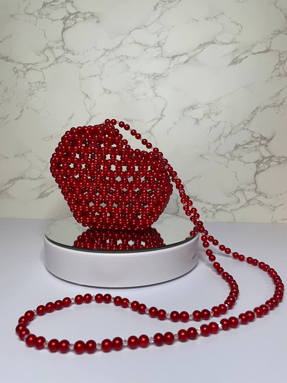 Heart Shaped Bag| Pearl Bag| Beaded Bag| Preciosa Czech Bead
