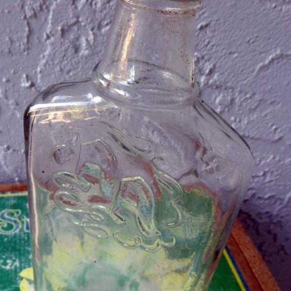 Ancient Aged Whiskey bottle, empty liquor bottle, whiskey bottle, vintage glass bottle, old bottle