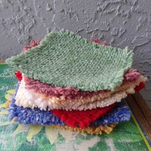 Woven coasters wool coasters, cloth coasters, fabric coasters, fabric drink coasters, set of 8