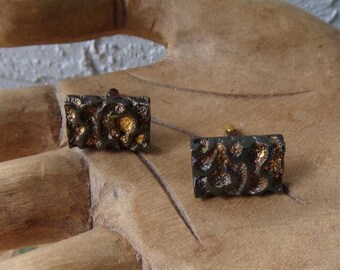 Men's cuff links, vintage cuff links, rock cuff links, modern abstract men's cuff links
