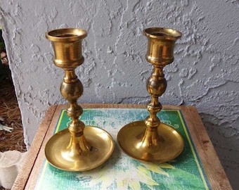 Brass candle holders, brass candle holder, vintage brass candlestick holders, brass home decor, candlestick holders set of 2
