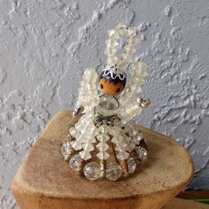 Beaded Angel ornament, Angel ornament, handmade beaded angel Christmas ornament, beaded angel