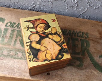 Hummel music box, vintage Hummel music box, Love Story music box