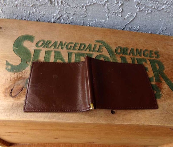 Vintage leather money clip billfold, Avon money clip billfold. leather money clip, money clip billfold View 5