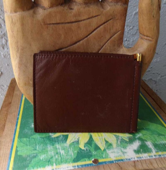 Vintage leather money clip billfold, Avon money clip billfold. leather money clip, money clip billfold View 2