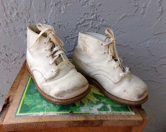 Stride Rite White Hard Leather Baby Shoes, Baby Walking Shoes