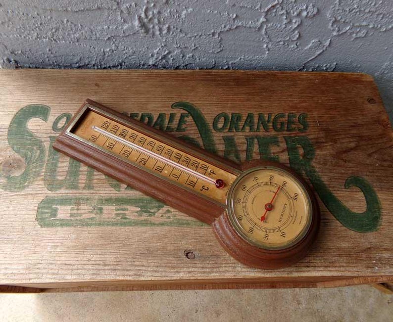 Springfield Instruments Springfield Instruments Co. Thermostat and Barometer. Vintage ...