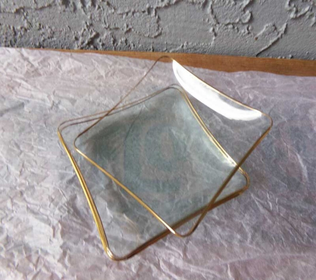 Stacking Ashtrays, MCM Glass Stacking Ashtrays, Vintage Stacking