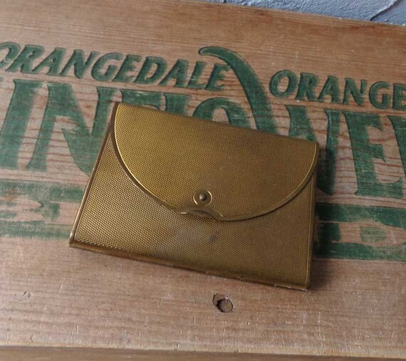 Coty compact mirror, Coty makeup compact, brass c… - image 6