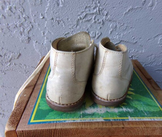 Jumping Jacks white hard leather baby shoes, Baby… - image 5