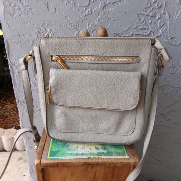 Gray handbag, vintage gray purse, vintage handbag, vintage gray handbag, gray purse, gray shoulder bag