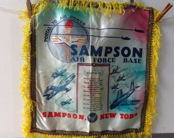 Vintage World War 2 1940s US Army Air Forces Souvenir Pillow Case