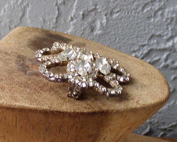 Crown brooch, rhinestone crown brooch, vintage rhinestone crown brooch, rhinestone crown View 6
