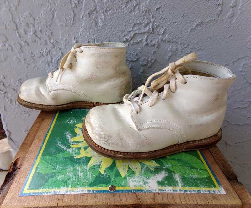 Stride Rite White Hard Leather Baby Shoes Baby Walking Shoes
