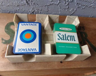 Cigarette playing cards with tray, vintage playing card holder, vintage cigarette playing cards, vintage playing card set