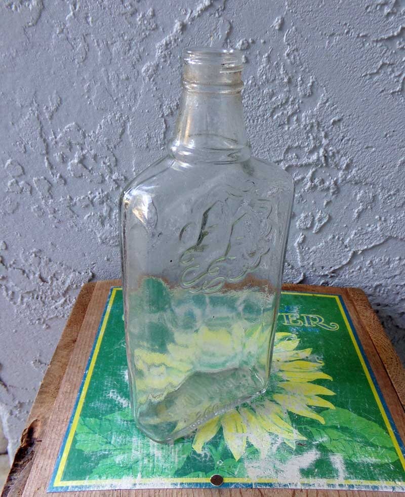 Ancient Aged Whiskey Bottle, Empty Liquor Bottle, Whiskey Bottle, Vintage Glass Bottle, Old