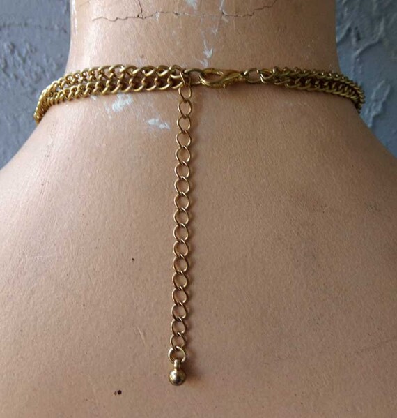 Orange statement necklace, vintage statement neck… - image 3