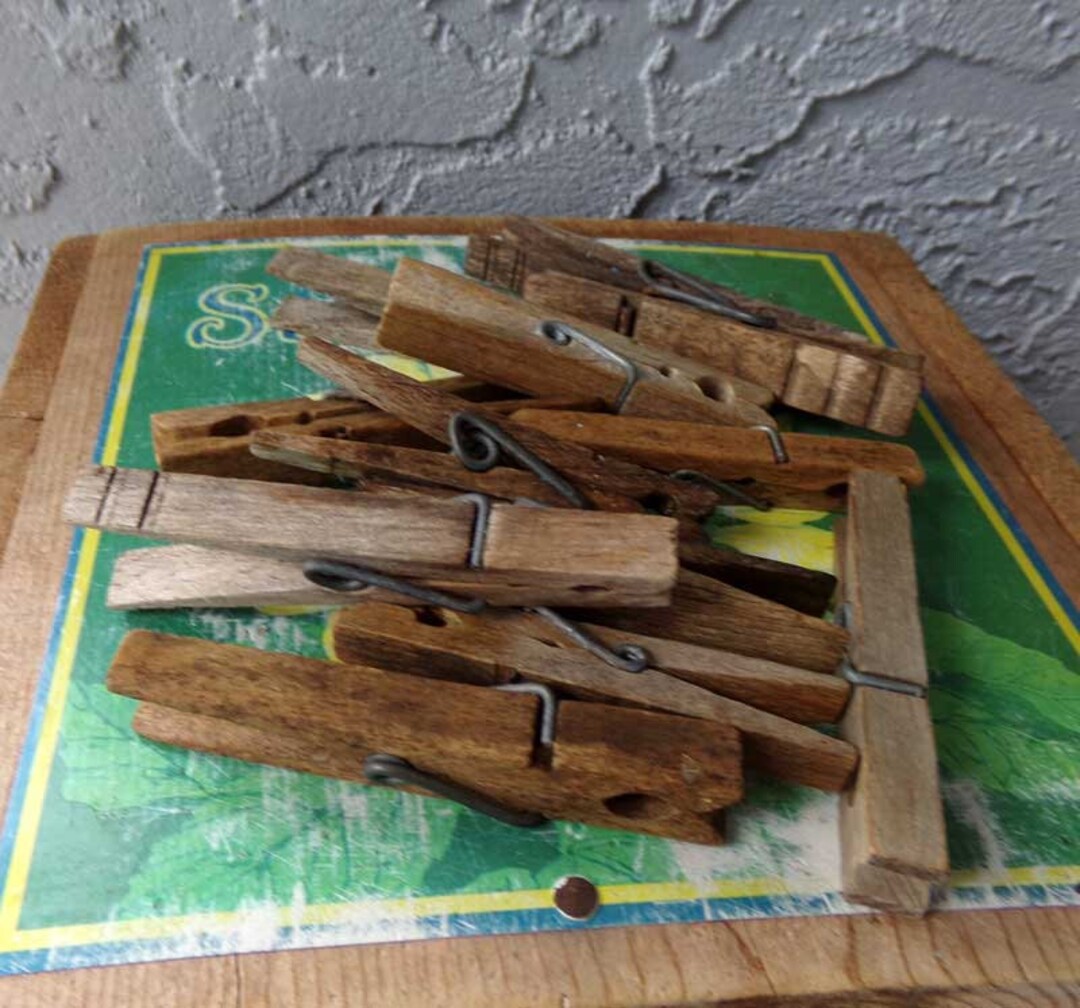 Spring Cloth Pin Vintage Clothespins, Vintage Spring Clothespins, Weatherd Clothespins ...