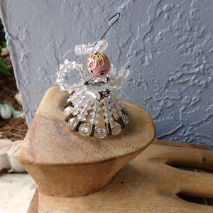 Beaded Angel ornament, Angel ornament, handmade beaded angel Christmas ornament, beaded angel