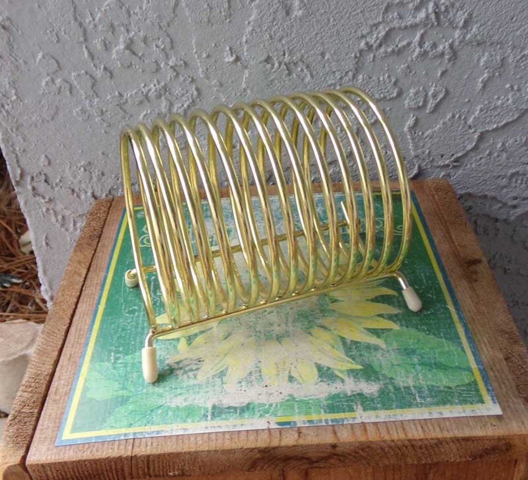 Coil Letter Holder, Metal Coil Letter Holder, Metal Mail Holder, Vintage Office Decor, Mail