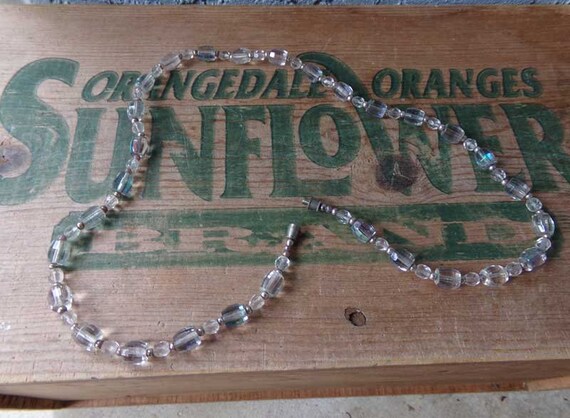 Glass bead necklace, vintage glass jewelry, weddi… - image 3