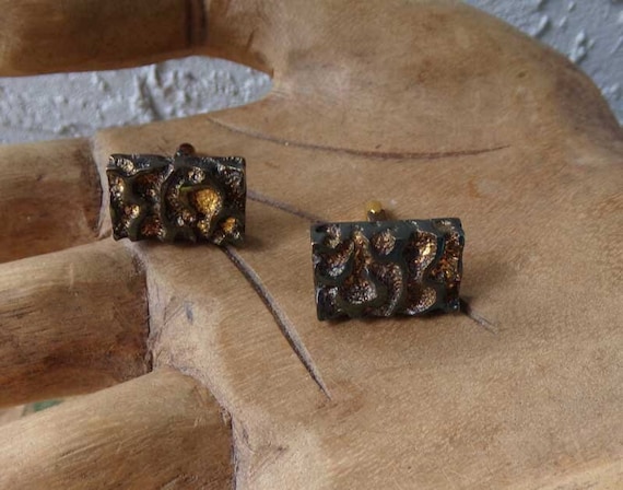 Men's cuff links, vintage cuff links, rock cuff links, modern abstract men's cuff links