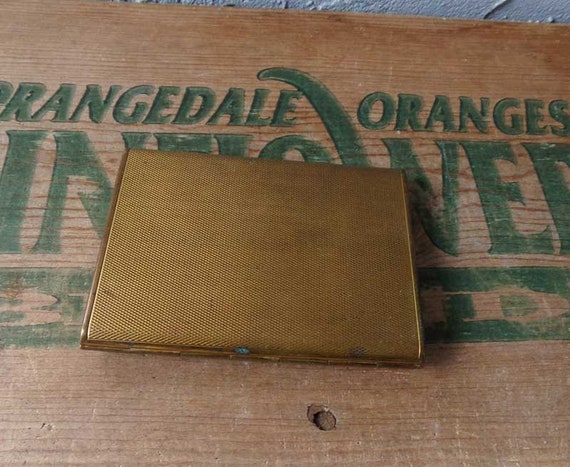 Coty compact mirror, Coty makeup compact, brass c… - image 7