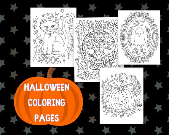 Halloween Coloring Book: Fun & Spooky Color Pages for Kids Ages 4-8 (Book  #2) (Paperback)