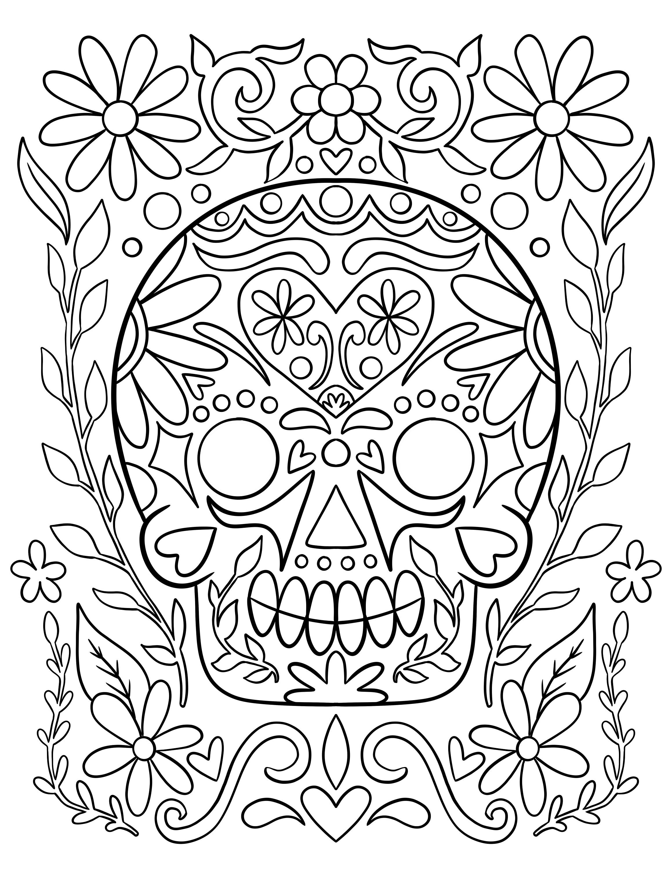 Halloween Coloring Pages, Four Full-page Coloring Sheets, Halloween