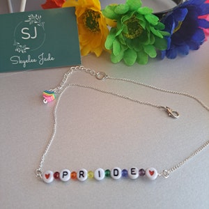 Gold and rainbow crystal choker - Pride