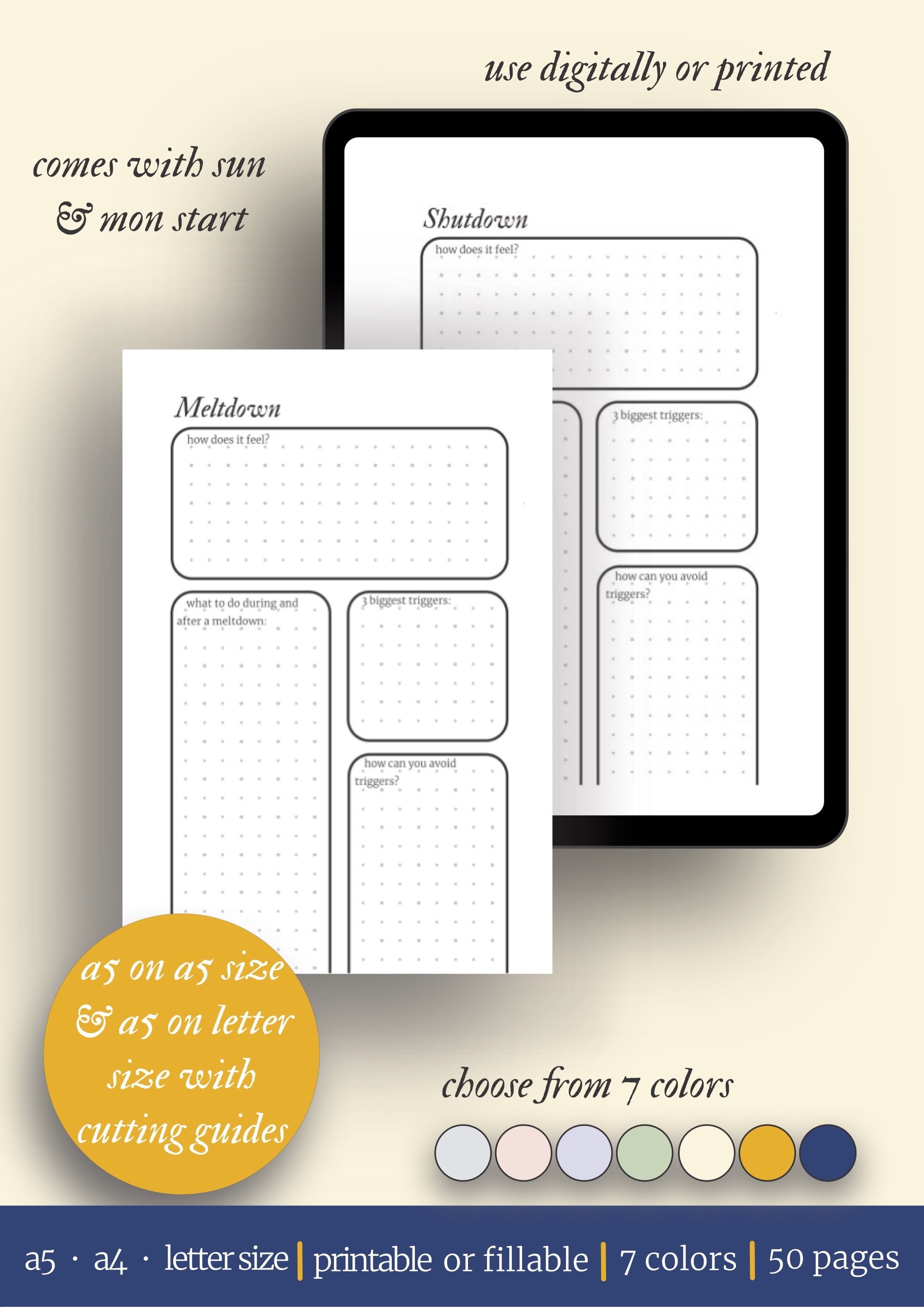 The Autism Notebook - Blue - Etsy