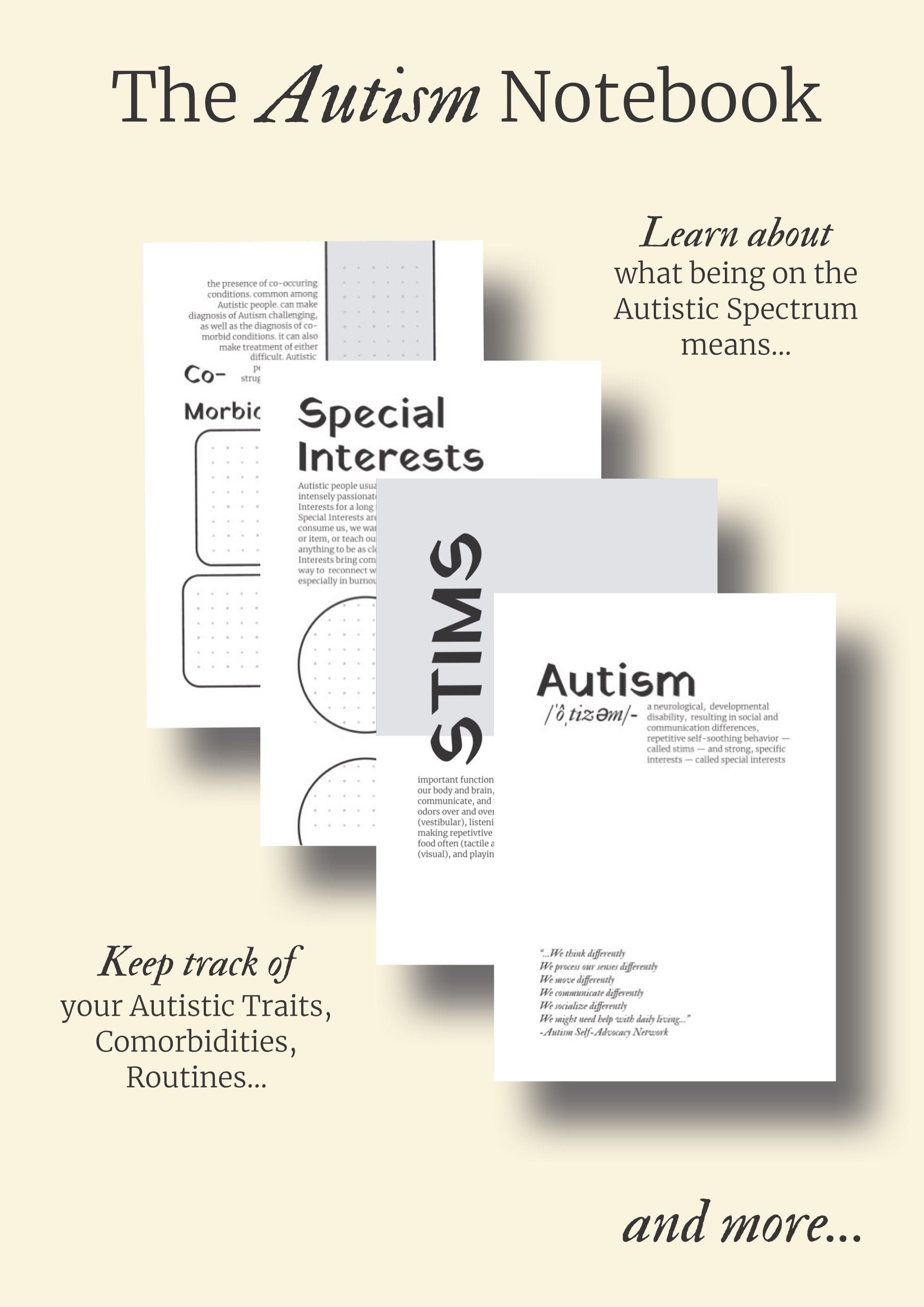 The Autism Notebook - Grey - Etsy