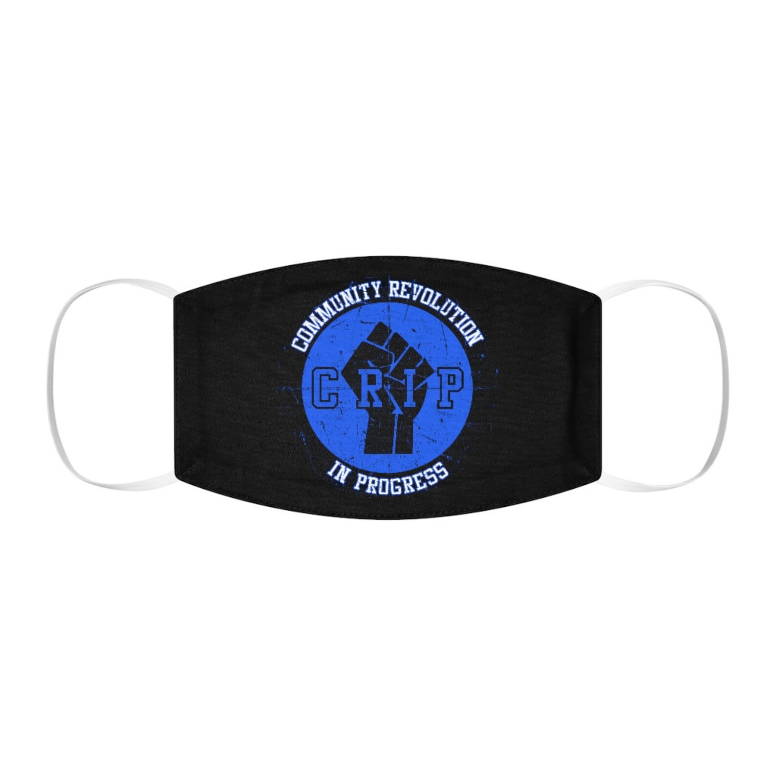 CRIP Community Revolution In Progress Face Mask Etsy