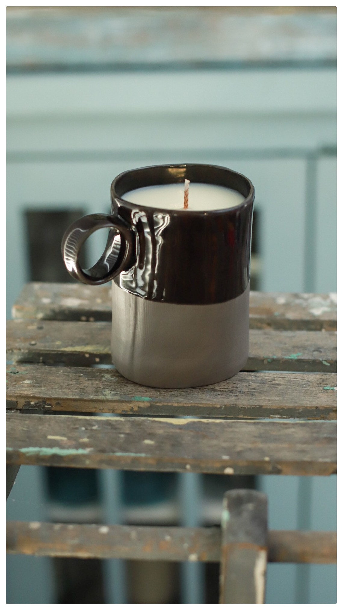 Pottery Mug Candle 12 oz Coffee cup candle Tea Mug Etsy