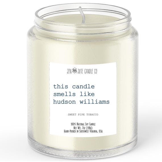 this candle smells like hudson williams