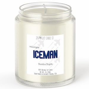 callsign: iceman | a TGM fandom inspired candle