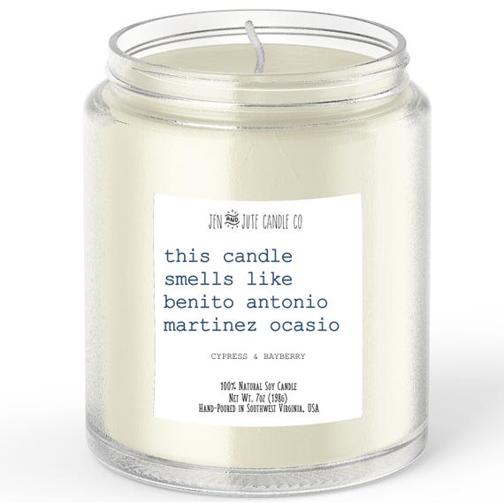 this candle smells like benito antonio martinez ocasio
