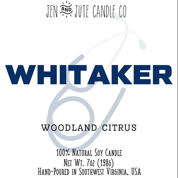 WHITAKER | a PITT inspired candle
