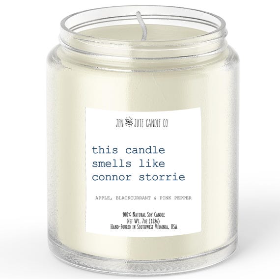 this candle smells like connor storrie