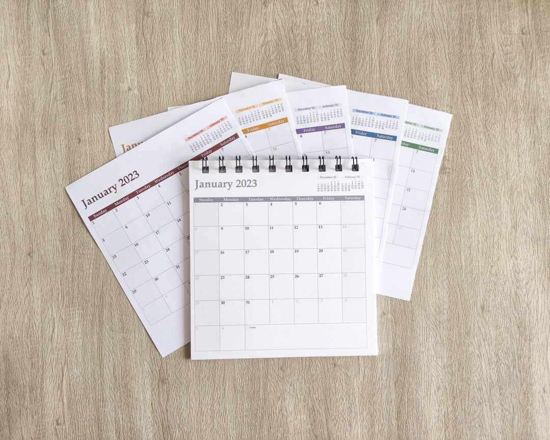Monthly Calendar 2025 Small Spiral Calendar Replacement for Etsy