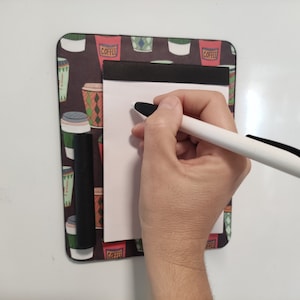 Magnetyczny uchwyt na lodówkę z kubkiem do kawy, Neutralny magnes na lodówkę z listą zakupów, Uchwyt na notatnik w lodówce dla miłośników kawy, Uchwyt na bloczki memo