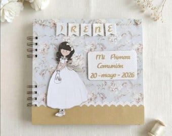 My First Holy Communion Guest Book for Girl Personalized Photo Album Communion Keepsake