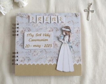 Personalized First Communion Keepsake Book for a Girl