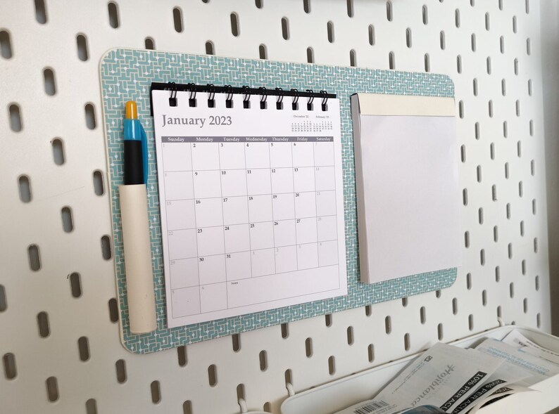 Minimalist 2025 Fridge Calendar in Blue and Cream Etsy