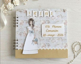 Personalized First Communion Guest Book for Girl Communion Photo Album Holy Communion Keepsake Gift
