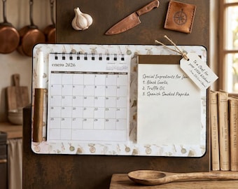 Rustic Magnetic Fridge Planner for Home Cooks